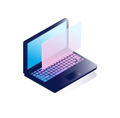 isometric laptop illustration