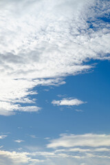 The vast clear blue sky and beautiful clouds on good weather in the morning.