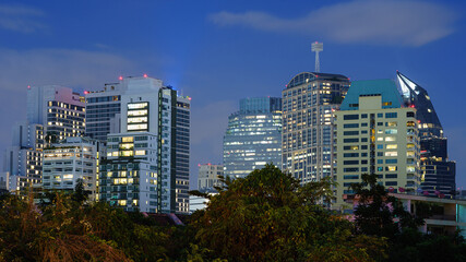 Fototapeta na wymiar Bangkok at twilight night.