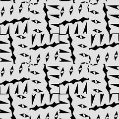 Black and white texture. Abstract seamless geometric pattern.
