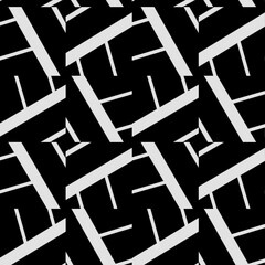Black and white texture. Abstract seamless geometric pattern.
