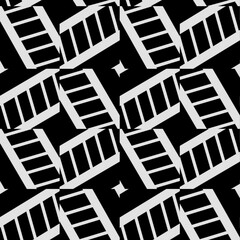 Black and white texture. Abstract seamless geometric pattern.
