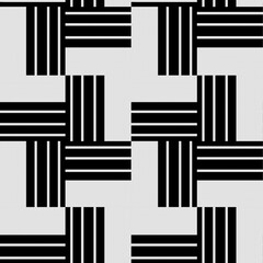Black and white texture. Abstract seamless geometric pattern.
