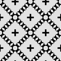 Black and white texture. Abstract seamless geometric pattern.
