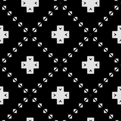Black and white texture. Abstract seamless geometric pattern.
