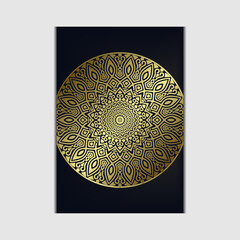 Mandala template with elegant, classic elements. Great for invitation, flyer, menu, brochure, background Premium Vector