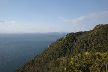 日本の岡山県の王子が岳の景色