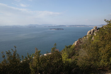 日本の岡山県の王子が岳の景色