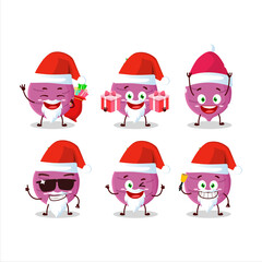 Santa Claus emoticons with garlic cartoon character