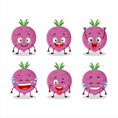 Obraz premium Cartoon character of garlic with smile expression