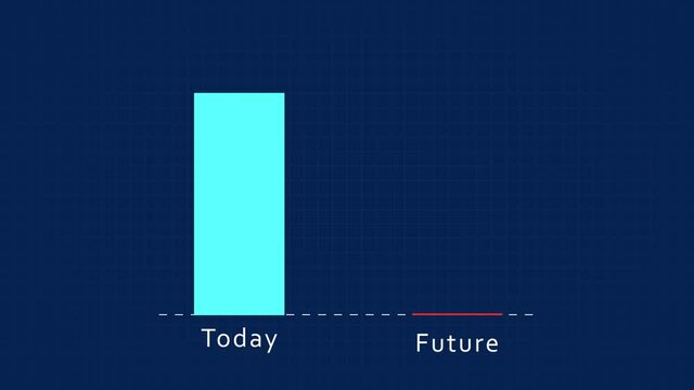 Pessimistic or Negative Future Business Forecast Growth Flat Style Design