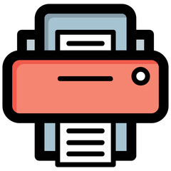 Flat vector icon for printer