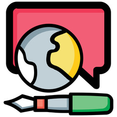 Global Education flat Vector Icon