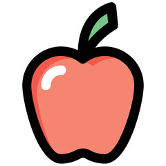 Fruit illustration of an apple vector icon