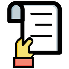 Flat vector icon, a document