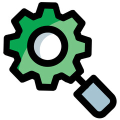 Flat vector icon of search optimization