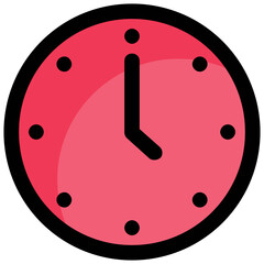 Flat vector icon of a clock