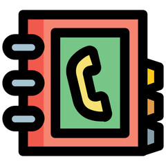 Vector icon of a phonebook