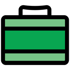 Flat vector icon of a suitcase