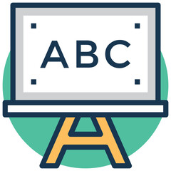 Primary education, kindergarten, Basic Learning Vector Icon