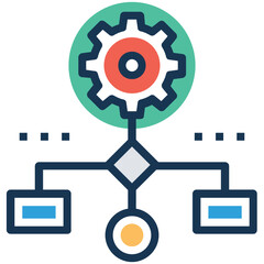 Modern illustration of Workflow Process Vector Icon