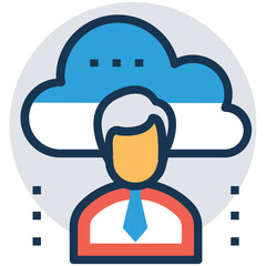 Cloud facility management Vector Icon