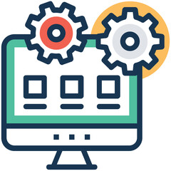 Website Maintenance Vector Icon web page under construction concept