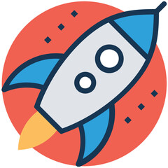 Flat illustration of Business project Startup vector icon