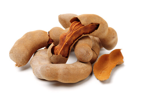 Tamarind on a white background