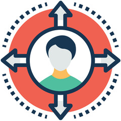 Flat illustration of Viral business Marketing Vector Icon