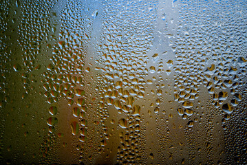 Condensation on the outside of a glass or bottle
