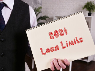 Business concept about 2021 Loan Limits with phrase on the page.