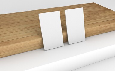 Stack of  blank business cards mockup .3D illustration.Business card mock ups isolated.