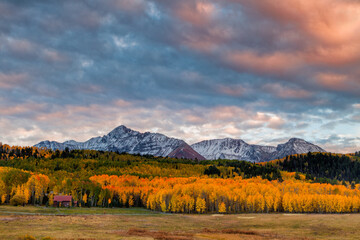 Mount Wilson in Colorado's San Juan Mountains at autumn