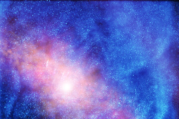 Universe in a distant galaxy with nebulae and stars
