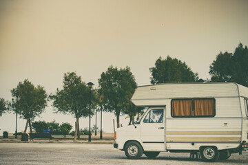 Camper rv on beach