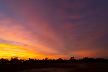 sky sunset violet color orange and color background