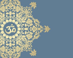 aum syllable, paisley design ,Hinduism, India	