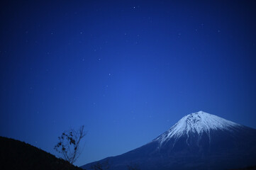 富士山と夜空