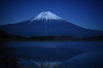 富士山と夜空