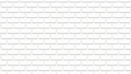 The pattern forms a wall made of white bricks