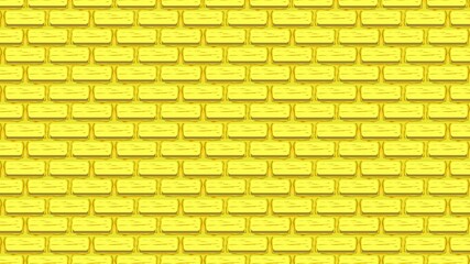 The pattern forms a wall made of yellow bricks