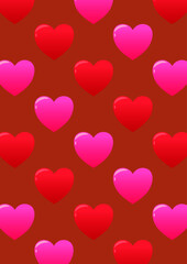 ハートいっぱいバックグラウンドイラスト♡