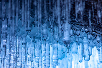 Obraz na płótnie Canvas Winter Baikal. Olkhon Island. Fairy-tale Icy grotto