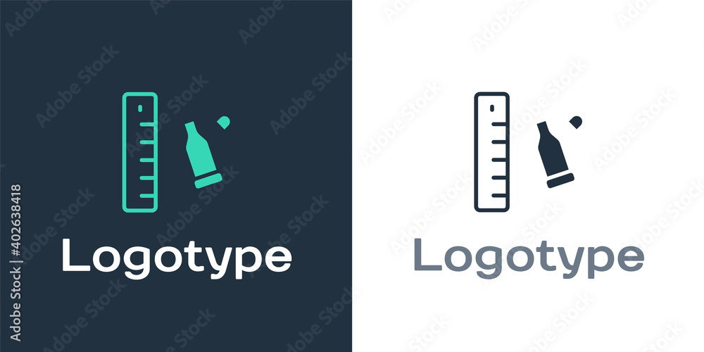Poster logotype bullet casing as a piece of evidence placed with forensic ruler for documentation icon isol