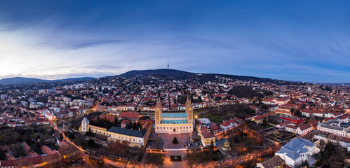 aerial view of Cathedral in Pecs