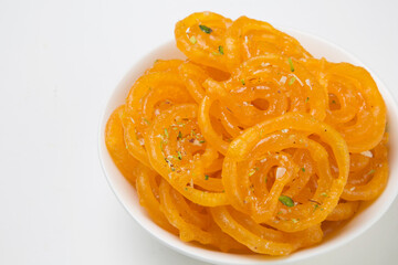Jalebi or Jilbi or imarati, indian sweet food fried in pure ghee