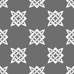 Celtic style tribal pattern on black and white color. Use it for package, logo or poster design. Vector illustration.