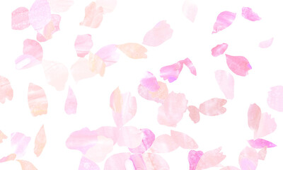 Naklejka na ściany i meble Illustration of cherry blossom petals