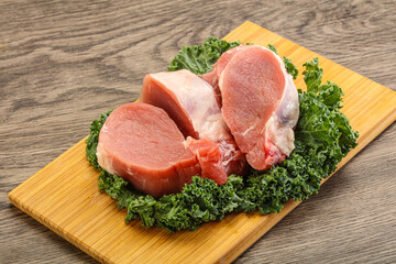 Fresh raw pork tenderloin for roast
